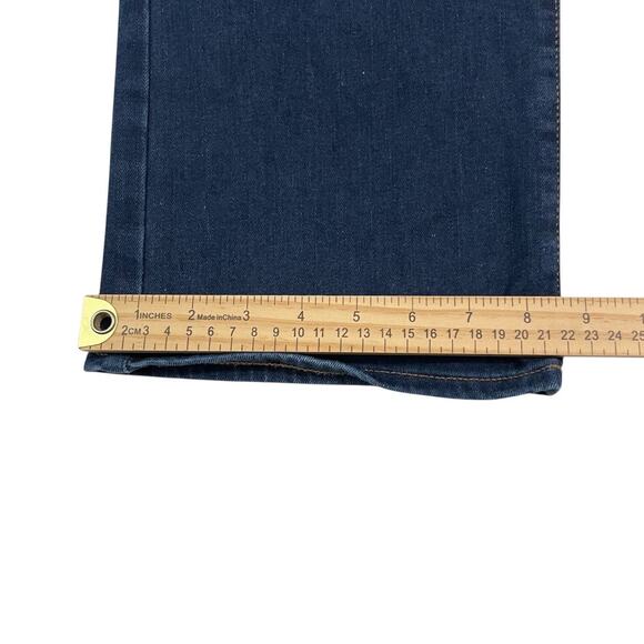 Old Navy Womens Size 14 Kicker Boot Cut Stretch Mid Rise Dark Wash Blue Denim - Picture 12 of 12